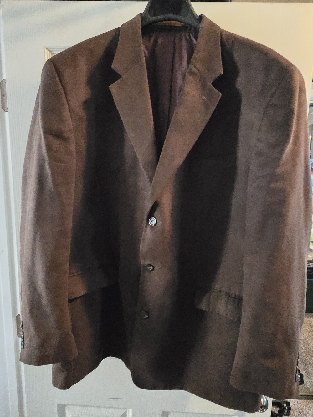 Chaps Dark Brown Three-Button Sport Coat Blazer